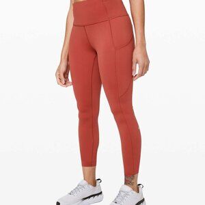Lululemon Fast and Free Cayenne Nulu TIghts